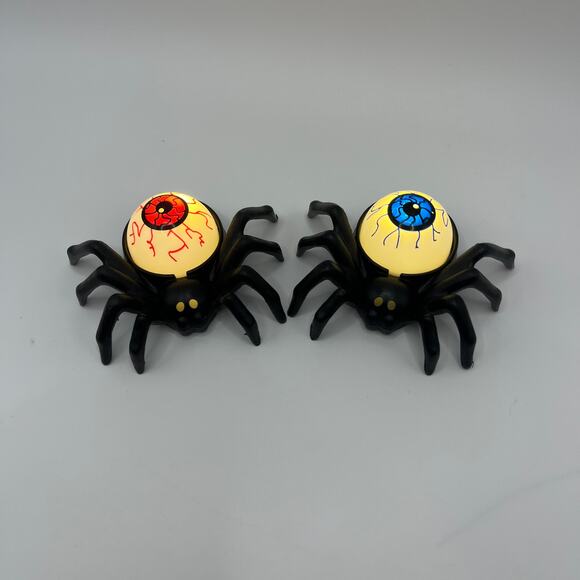 3 Pcs Halloween Spider Lights Decorations  Creepy Eyeball Spider Tea Lights - Picture 2 of 6